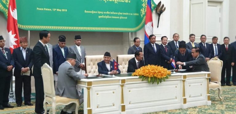 नेपाल र कम्बोडियाका चेम्बर अफ कमर्श बीच ९ बुँदे सम्झौता