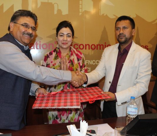 भारतीय मिलेनियल चेम्बर र उद्योग वाणिज्य महासंघवीच सहकार्यका लागि सम्झौता