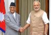 नेपाल र भारतका प्रधानमन्त्रीबीच टेलिफोनवार्ता