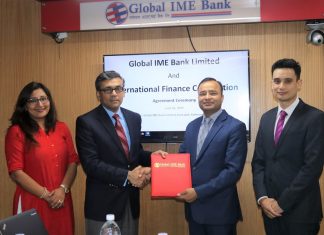 ग्लोबल आइएमई बैंकले आईएफसीसँग दुई करोड डलर ऋण लिने