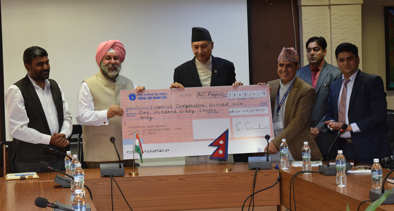 गोरखा र नुवाकोटमा निजी आवास पुर्ननिर्माण गर्न भारतले दियो १ अर्ब ६० करोड