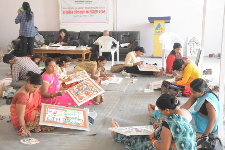 ललितकलामा आवासीय लोककला कार्यशाला, सिर्जनाको प्रदर्शनी शुरु