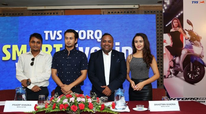 नायिका स्वस्तिमा र नायक प्रदीप खड्का टिभिएसको ब्राण्ड एम्बेसडर