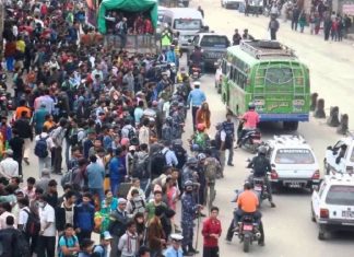 दशैंका लागि १७ लाख मानिस काठमाडौंबाट बाहिरिए