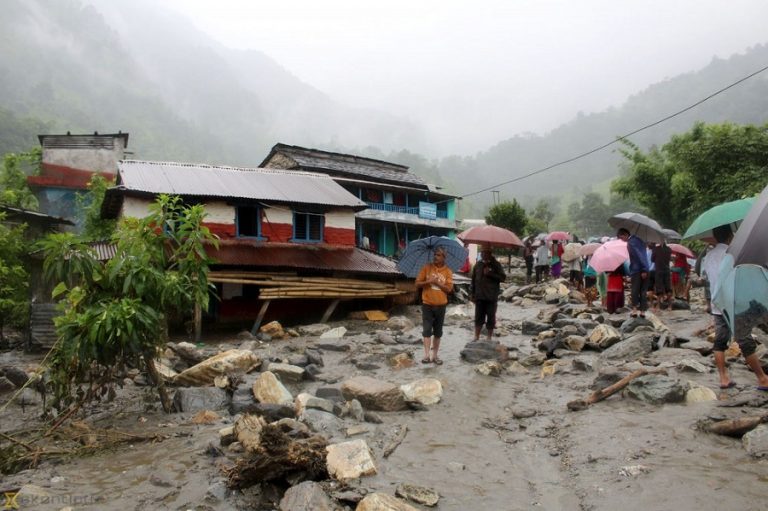 कास्कीमा बाढीपहिरोका कारण दुईसय भन्दा धेरै घरमा असर, दुई करोडभन्दा बढीको क्षति