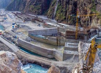 अरुण तेस्रो मुआब्जा विवाद सल्टियो, अवरुद्ध निर्माण शुरु