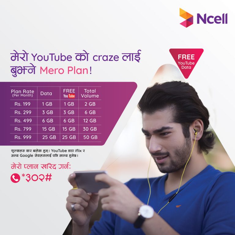 मेरो प्लानमा एनसेलको बोनस भिडियो डेटा,यसरी लिनुहोस् सुविधा