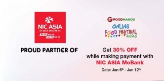 फुडमान्डुसँग एनआईसी एशियाको साझेदारी, डिजिटल भुक्तानीमा ३० प्रतिशत छुट