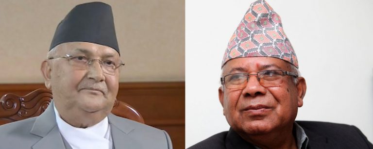 नेकपाको नेताको दौडधुप, खुमलटारको निर्णय बोकेर माधव नेपाल बालुवाटारमा