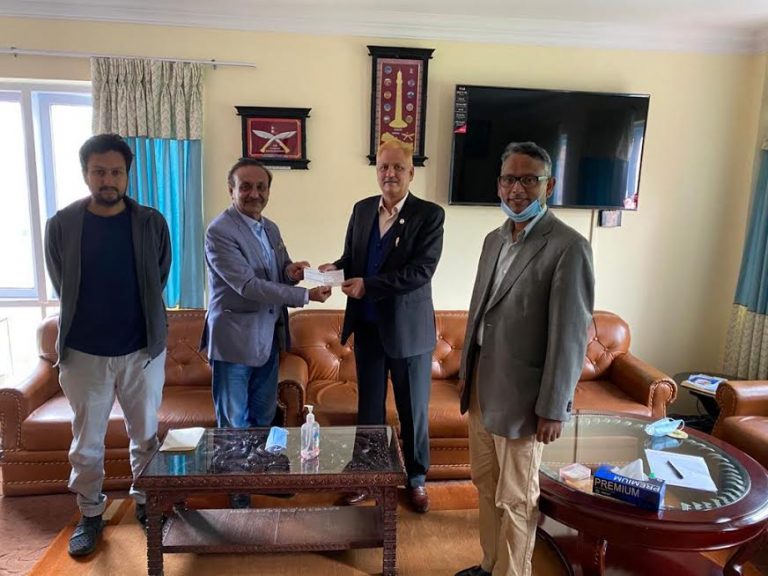 कोरोना रोकथाम नियन्त्रण कोषमा अम्बे स्टीलस्को २५ लाख सहयोग