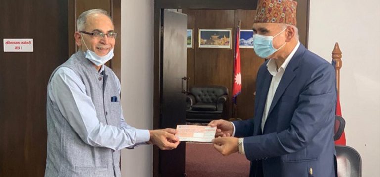 निजी आवास पुनर्निर्माणका लागि भारतले दियो १ अर्ब सहयोग