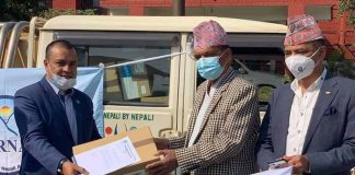 एनआरएनएद्वारा स्वास्थ्य मन्त्रालयलाई १० हजार थान एन्टी जेन टेस्ट किट हस्तान्तरण