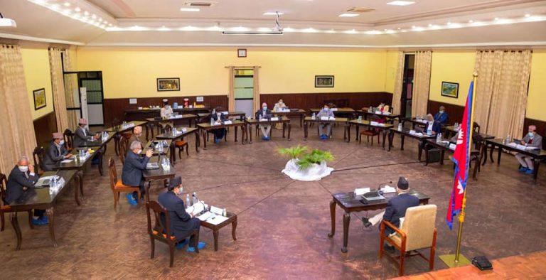 मन्त्रिपरिषद बैठक : प्रधानमन्त्री ओलीद्वारा संसद विघटनका लागि सिफारिस