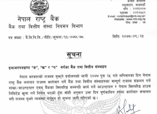 शनिबार बैंक खुला राख्न राष्ट्र बैंकको निर्देशन