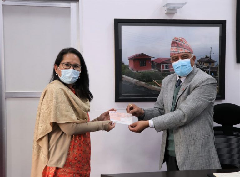 भारतद्धारा विद्यालय पुनर्निर्माणको लागि ३ करोड ६ लाख सहयोग
