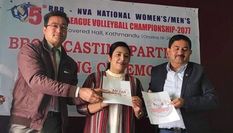 महिला-पुरुष भलिबल लिगको प्रत्यक्ष प्रसारणको अधिकार मिडिया हबलाई