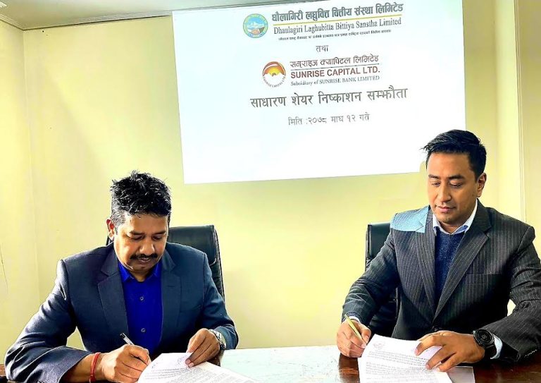 धौलागिरी लघुवित्तले ३ लाख कित्ता आइपीओ निष्काशन गर्दै, सनराइज क्यापिटल बिक्री प्रवन्धक