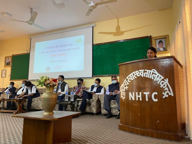चैत २५ देखि टाइफाइडविरुद्धको खोप, अभियान शुरु गर्ने नेपाल दक्षिण एसियामै पहिलो राष्ट्र