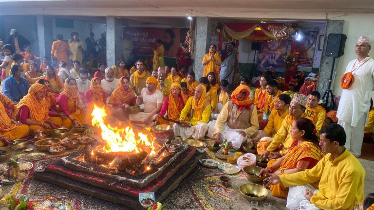 रामानन्दाचार्य सेवा पीठहरुमा श्रीरामचरितमानसको संगीतमय नवाहपारायण अनुष्ठान समापन