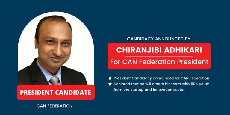 ‘नेपाल बन्छ, जब नेपालमा बनाइन्छ’- चिरञ्जीवि अधिकारी, क्यान अध्यक्षका प्रत्यासी