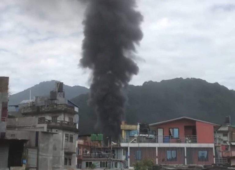 बालाजु बाइपासको जुत्ता कारखानामा आगलागी