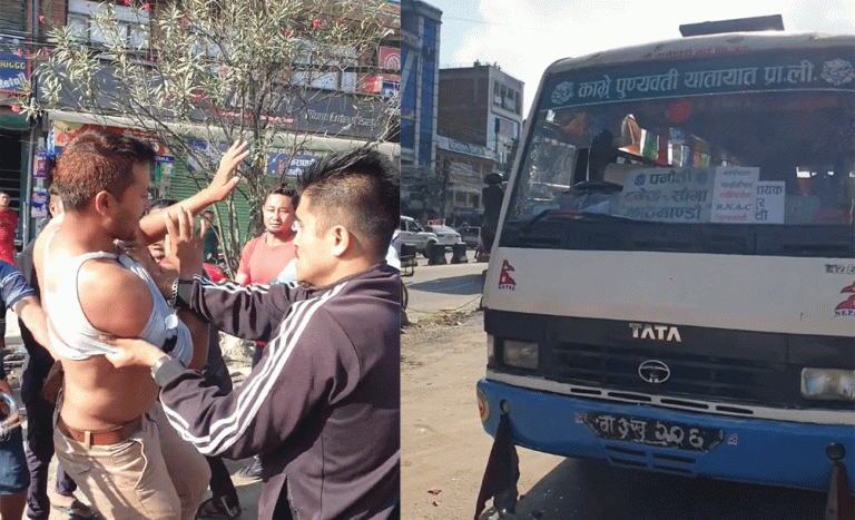 गाडी तोडफोड गर्ने बन्दकर्ता स्थानीयबाट कुटिए