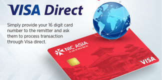 एनआइसी एशियाको खातामा अब भिसा डाइरेक्ट मार्फत सोझै रकम पठाउन सकिने