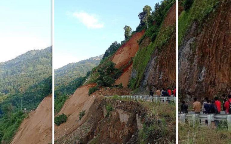 सुक्खा पहिराले गल्छी-देवीघाट सडकखण्ड अवरुद्ध, टोखा छहरेको सडक प्रयोग गर्न आग्रह