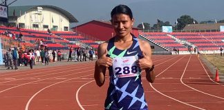 नवौं राष्ट्रिय खेलकुदः सन्तोषी श्रेष्ठलाई दोस्रो स्वर्ण