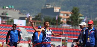 एथ्लेटिक्सतर्फ १० हजार मिटरमा सन्तोषीले जितिन स्वर्ण पदक