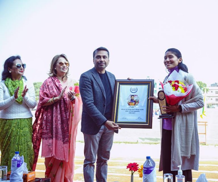 सन्तोषी श्रेष्ठलाई ‘संस्कृति स्पोर्टस सम्मान’, पाइन् एक लाख एक हजार