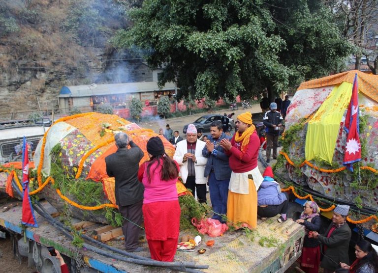 जनकपुर हुँदै अयोध्या लगिने देव शिलाको रुद्राभिशेकसहित बिदाइ