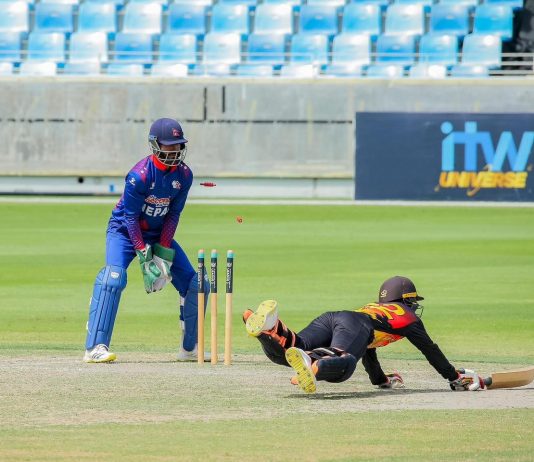 नेपाललाई पपुवा न्यूगिनीले दियो २०४ रनको मध्यम लक्ष्य