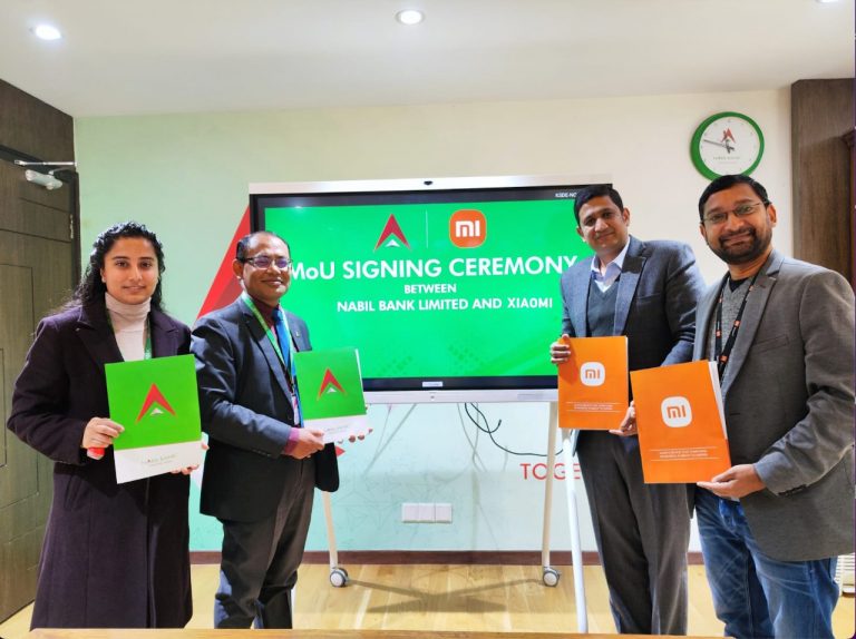 नबिल बैंकका ग्राहकले शाओमी ब्राण्डका सामानको इएमआई सुविधा