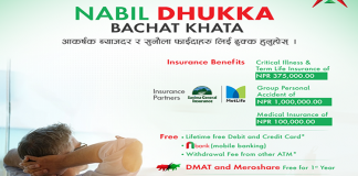 नबिल बैंकले ल्यायो ‘ढुक्क बचत खाता’, यस्ता छन् आकर्षक सुविधा