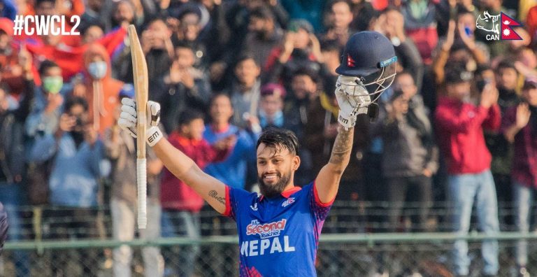 जिम्बावेविरूद्ध कुशल भुर्तेलको अर्धशतक
