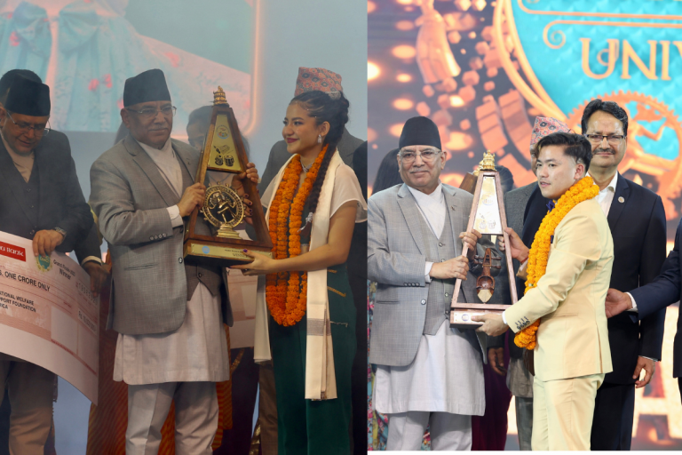 मेरो भ्वाइसको विजेता  प्रीतम राई र डान्स युनिभर्सको विजेता खुशी कार्की