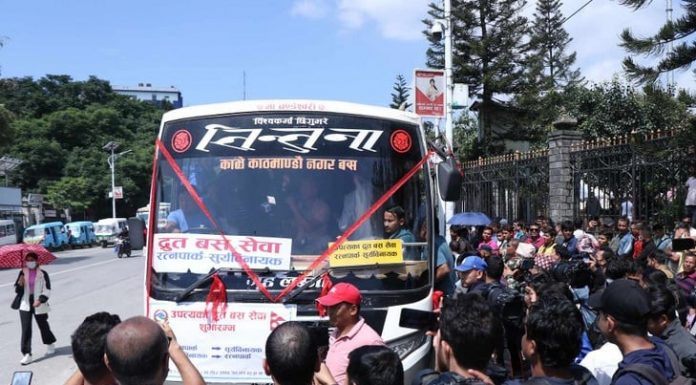 काठमाडौंमा ‘द्रुत बस सेवा’, ४५ मिनेटमै रत्नपार्क-सूर्यविनायक