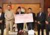 आइएमई ग्रुपद्वारा भूकम्पपीडितका लागि डेढ करोडको चेक हस्तान्तरण