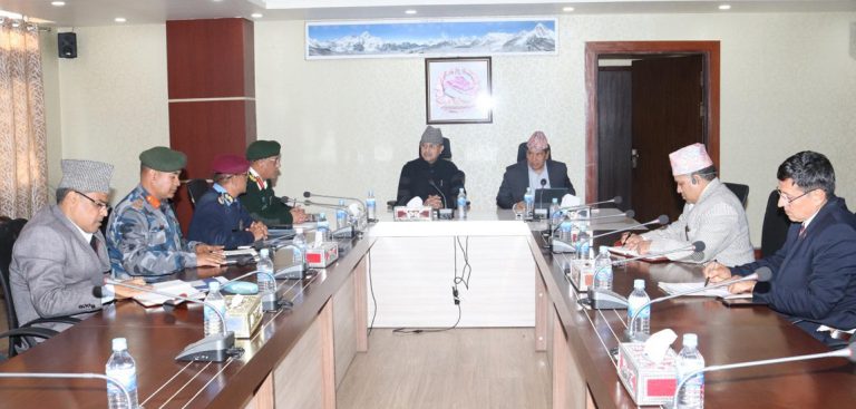 शान्ति सुरक्षा चुस्त बनाउन कार्यवाहक प्रधानमन्त्री खड्काको निर्देशन
