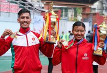 राइट टु प्रोटिन हाफ म्याराथनको उपाधि दीपक र सन्तोषीलाई