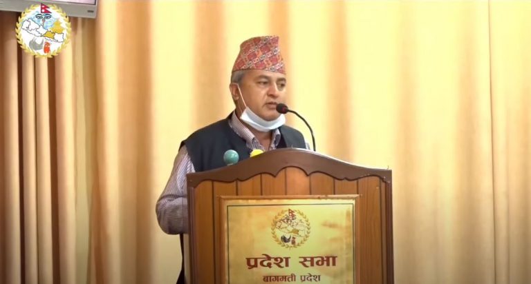 मुख्यमन्त्री शालिकराम जम्कट्टेलले विश्वासको मत लिँदै