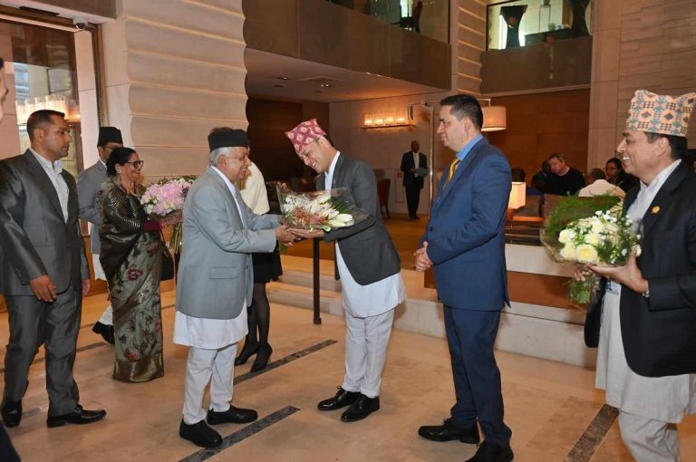 राष्ट्रपति पौडललाई जेनेभामा राजदूत सुवेदीले गरे स्वागत