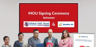 ग्लोबल आइएमई बैंकका ग्राहक र उनका परिवारलाई बुद्ध एयरको टिकटमा ८ प्रतिशत छुट