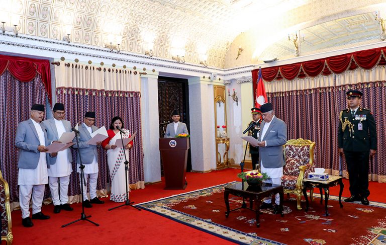 चार देशका लागि नियुक्त भएका राजदूतहरुले  लिए शपथ