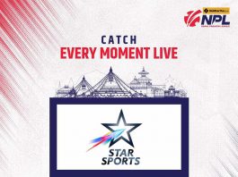 स्टार स्पोर्ट्स च्यानलबाट एनपीएलका खेल प्रत्यक्ष प्रसारण गरिने