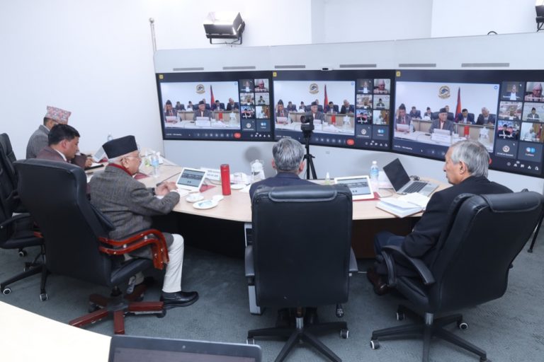 प्रधानमन्त्री र सातै प्रदेशका मूख्यमन्त्रीहरुबीच भिडियो बैठक, के भयो कुराकानी ?