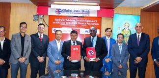 ग्लोबल आइएमई र आईएफसीबिच डिजिटल ट्रान्सफरमेशन तथा एम्बेडेड फाइनान्स एडभाइजरी साझेदारी