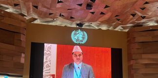 विश्व स्वास्थ्य सम्मेलनमा स्वास्थ्य मन्त्री पौडेलको सम्बोधन: स्वास्थ्यमा पहुँच बढाउन विश्वव्यापी सहकार्य आवश्यक