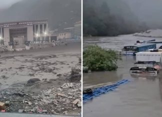 रसुवामा भिषण बाढी,ल्हेन्दे खोलाले रसुवागढीको मितेरी पुल बगायो